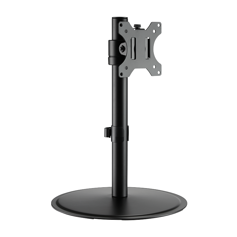 Freestanding steel monitor desk stand for 17–32-inch curved screens