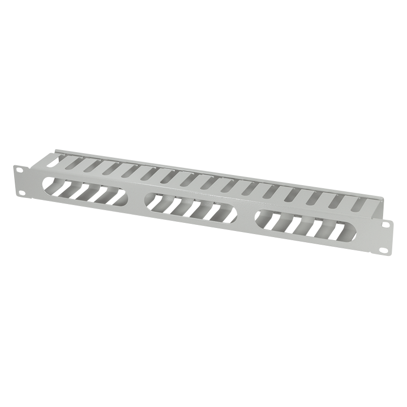 19" cable management panel with front flap, 1U, grey