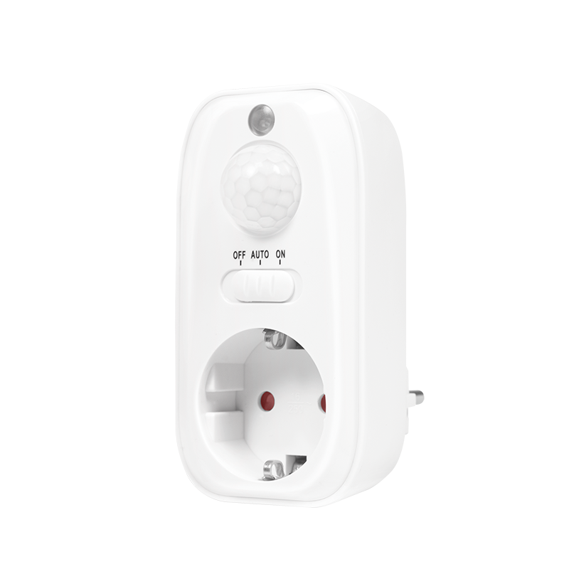 Socket adapter with motion detector, 1x CEE 7/3