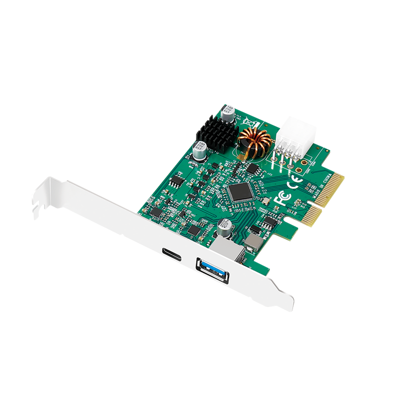 PCI Express Card, USB 3.2 Gen2x1, 1x USB-C PD 3.0 & 1x USB 3.0