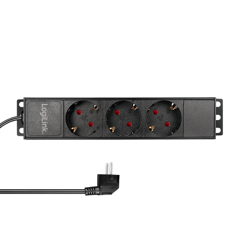 10"-Rack PDU 3-way German socket, without switch — 1