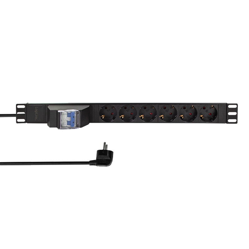 Basic Rack PDU 6-way German socket, with 2 pole circuit breaker