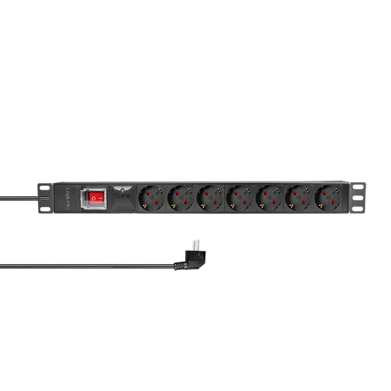 Basic Rack PDU 7-way German socket, with surge protection and switch