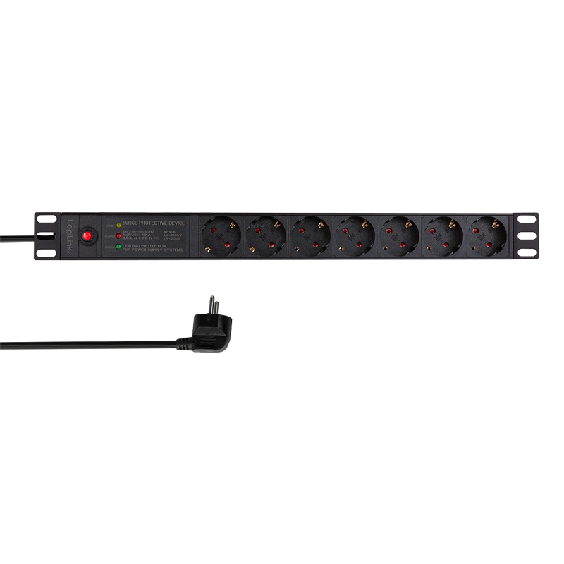 Basic Rack PDU 7-way German socket with line filter and overload protection