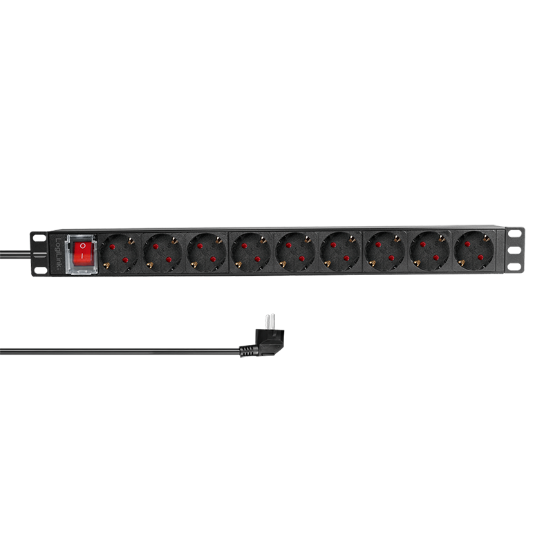 Basic Rack PDU 9-way German socket, with switch, black