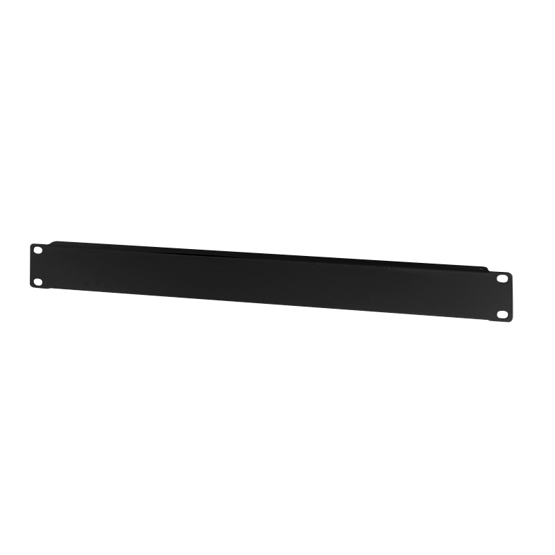 19" solid blank panel 1U, black RAL 9005