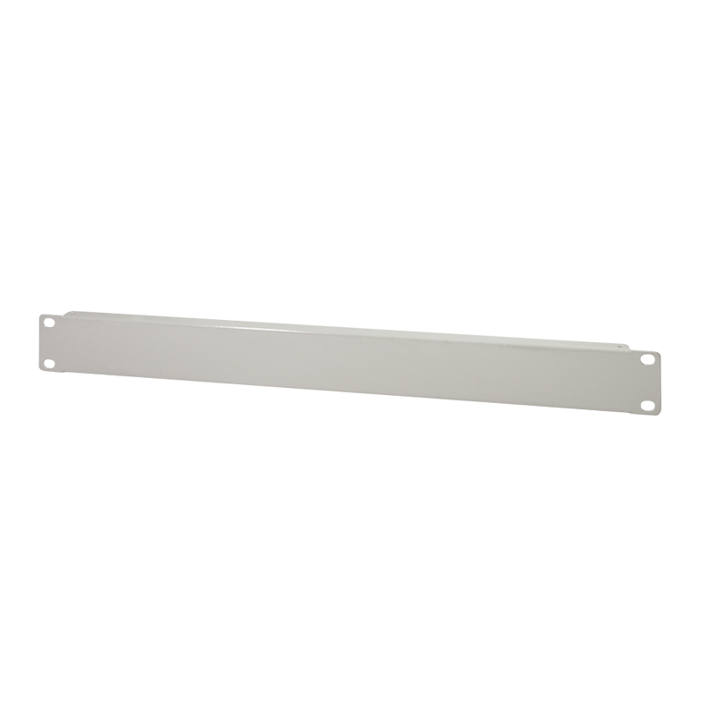 19" solid blank panel 1U, grey RAL 7035