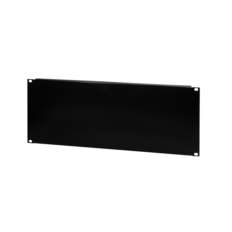 19" solid blank panel 4U, black RAL 9005