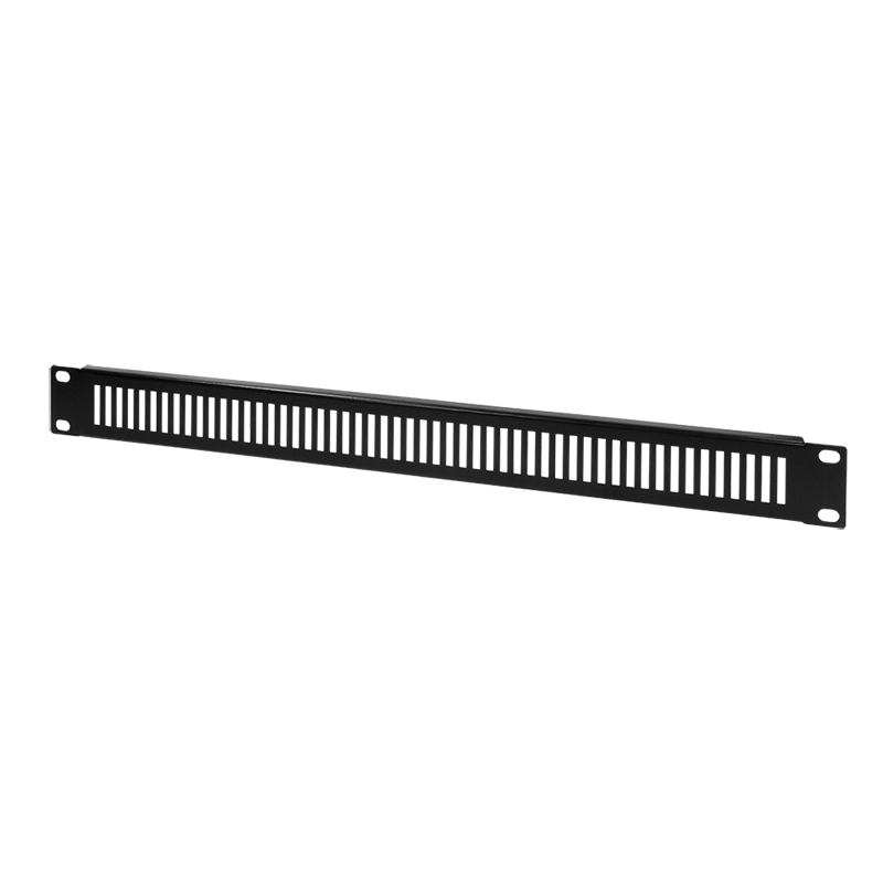 19" ventilated blank panel 1U, black