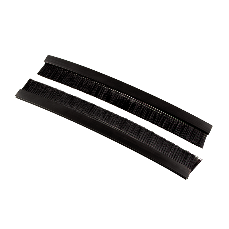 Cable guide brush strip for network and server racks