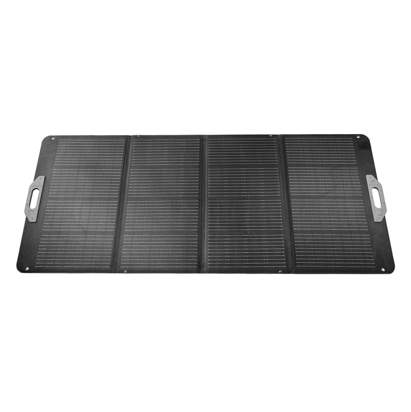 Foldable-stand alone-solar panel, 183.7x76.5x0.2 cm, 200 W, IP67, black