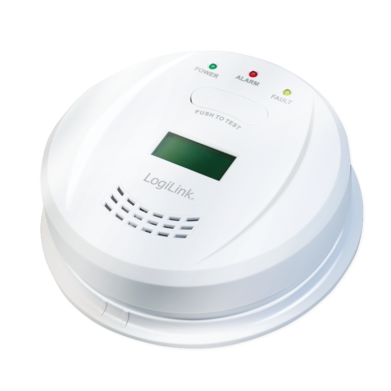Carbon monoxide detector with LCD