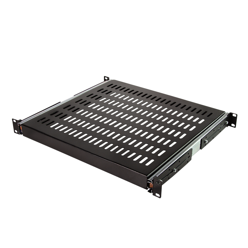 Extendable shelf for racks with a depth of 800 mm, black