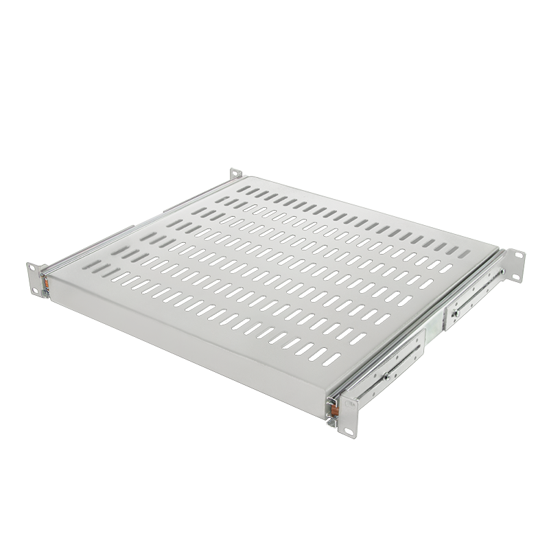 Extendable shelf for racks with a depth of 800 mm, grey