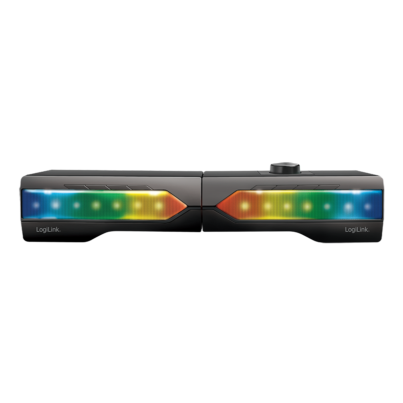 Mobile soundbar with party light, 2-in-1 gaming sound system
