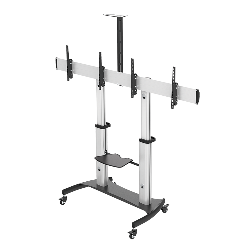 Wózek do dwóch telewizorów i monitorów, 37–60 cali, do 50 kg każdy