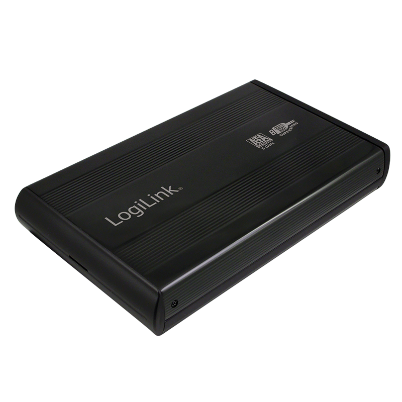 External HDD enclosure 3.5", SATA, USB 3.0, aluminum, black