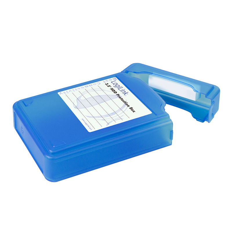 Pudełko ochronne na dyski HDD 3.5", niebieskie