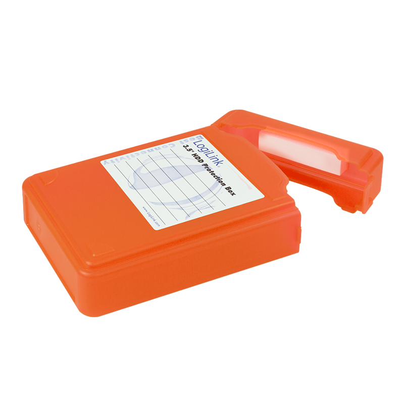 Pudełko ochronne na dyski HDD 3.5", pomarańczowe