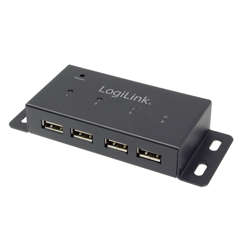 USB 2.0 hub, 4-port, metal