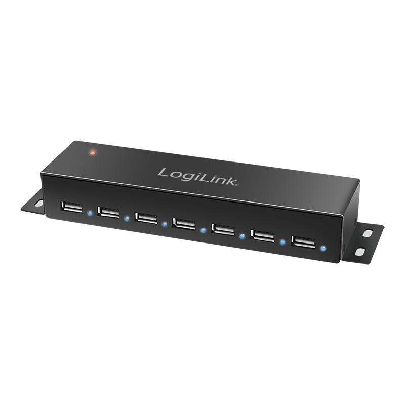 USB 2.0 hub, 7-Port, metal