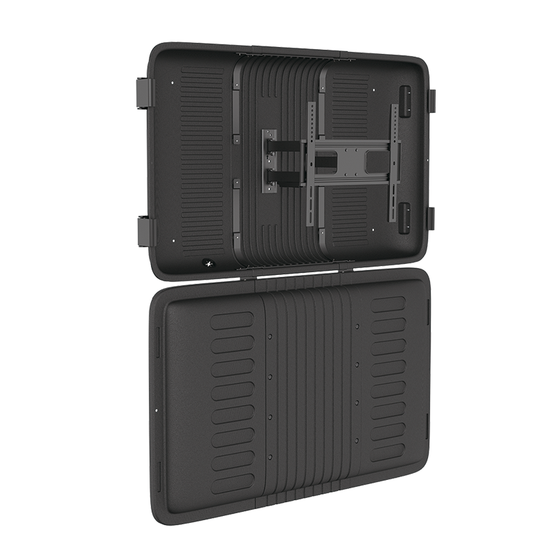 Weatherproof steel enclosure for 32–55 inch TVs, black