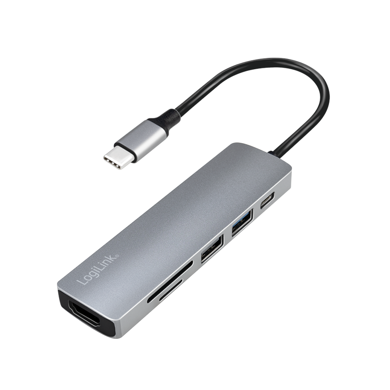 Stacja dokująca USB 3.2 Gen1, 6 portów, PD, z kablem