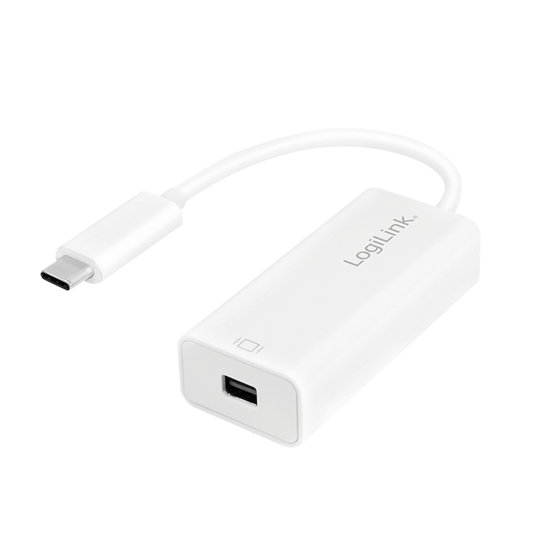 Adapter USB 3.2 Gen1 typu C, C/wtyk – mDP/gniazdo, 4K/60 Hz, biały, 0.15 m