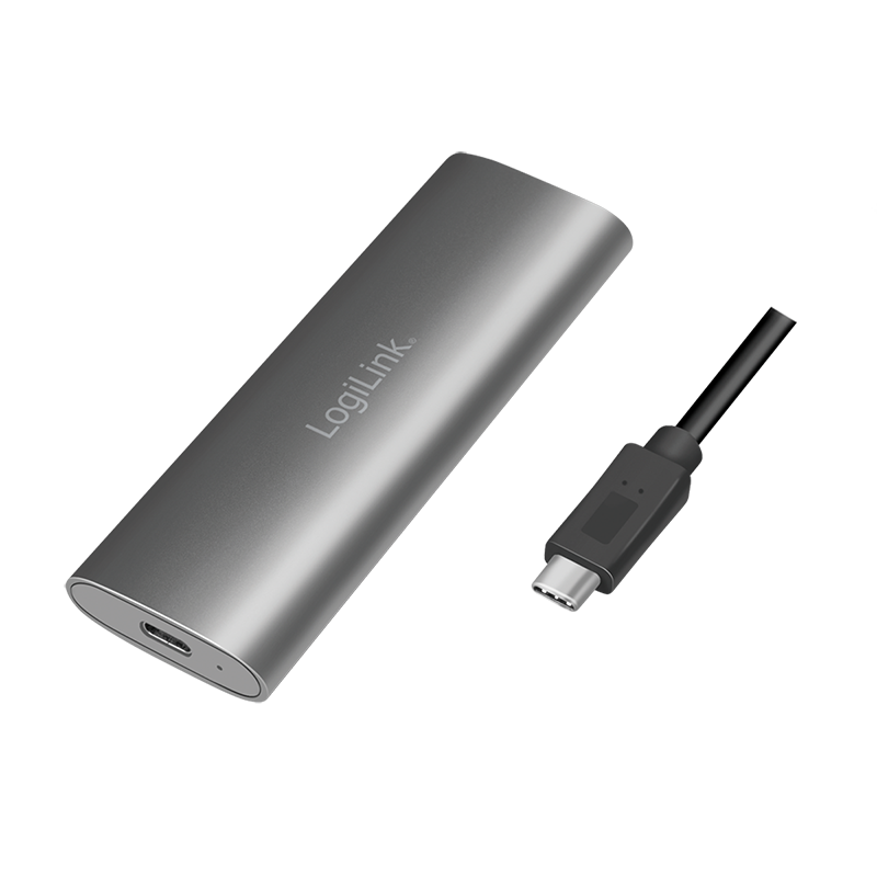 Obudowa USB 3.2 Gen2x1 do dysków SSD M.2 NVMe (PCIe) i SATA (NGFF), srebrna