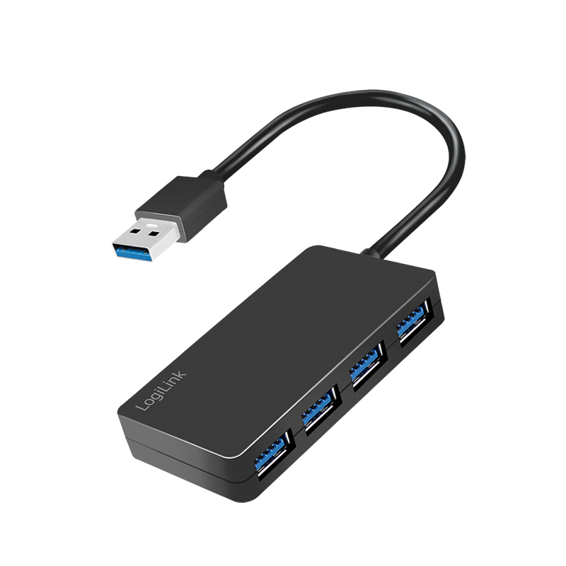 USB 3.2 Gen1, 4-port hub, black