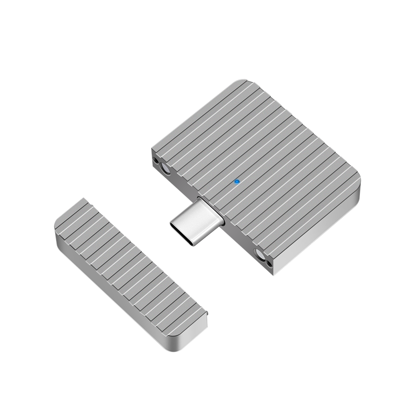 Bardzo mała obudowa SSD USB 3.2 Gen2x1, USB-C na PCIe NVMe, srebrna