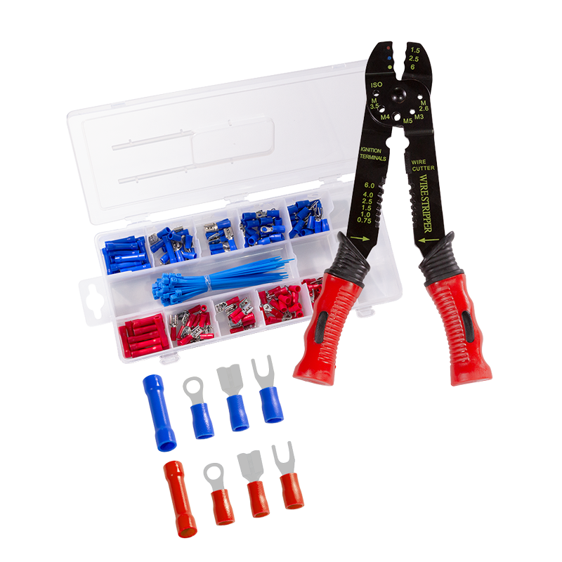 Crimping pliers for insulated terminals with crimp assortment