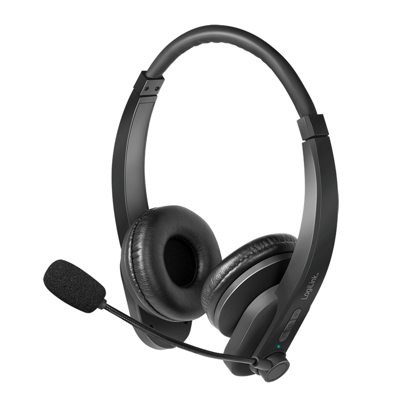 Wireless stereo headset with microphone
