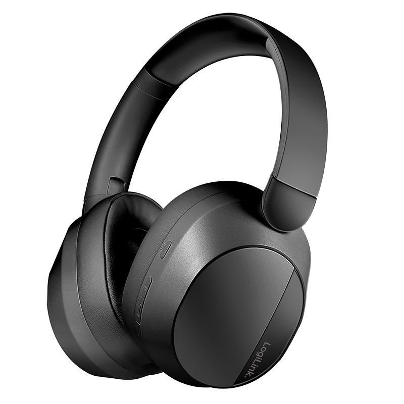 Wireless over-ear headset with ANC, black — 1
