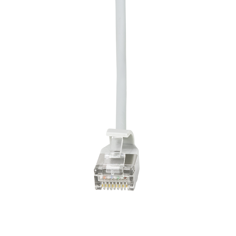 White SlimLine Cat.6A U/FTP patch cable, 0.2 m — 3