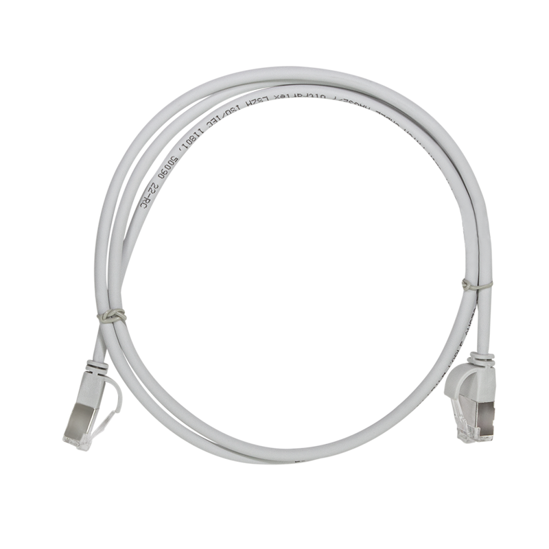 Grey SlimLine Ultraflex Cat.6A U/FTP patch cable, 0.2 m — 6