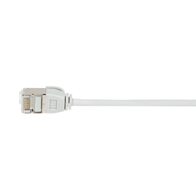 Grey SlimLine Ultraflex Cat.6A U/FTP patch cable, 0.2 m — 2