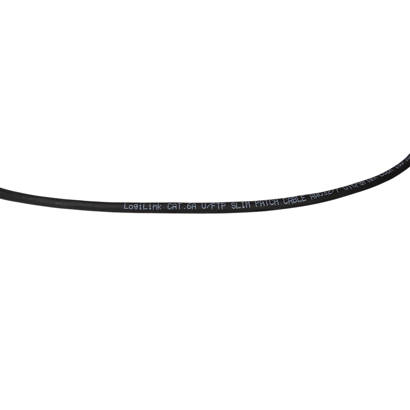 SlimLine Ultraflex Cat.6A U/FTP patch cable, black, 0.2 m — 4