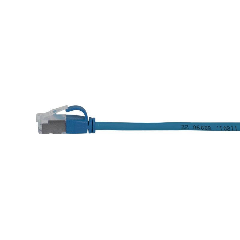 SlimLine Ultraflex Cat.6A U/FTP patch cable, blue, 0.2 m — 5