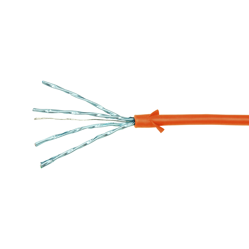 SlimLine Cat.6A U/FTP patch cable, orange, 0.2 m — 4
