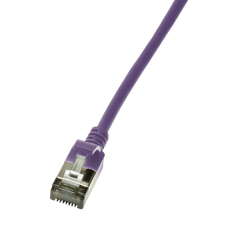 Purple SlimLine Cat.6A U/FTP patch cable, 0.2 m — 1