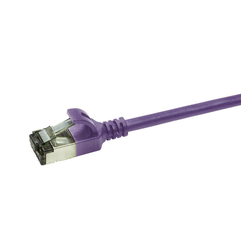 Purple SlimLine Cat.6A U/FTP patch cable, 0.2 m — 2