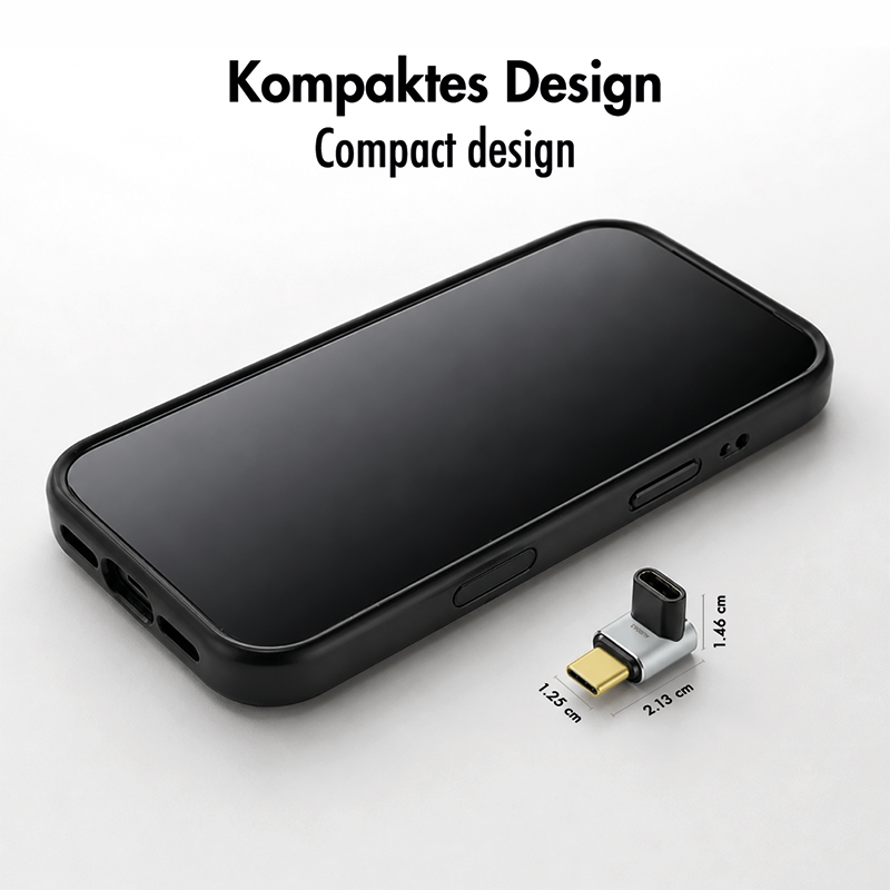 Kątowy adapter USB-C 90°, 40 Gbps, 240 W, 8K/60 Hz — 7