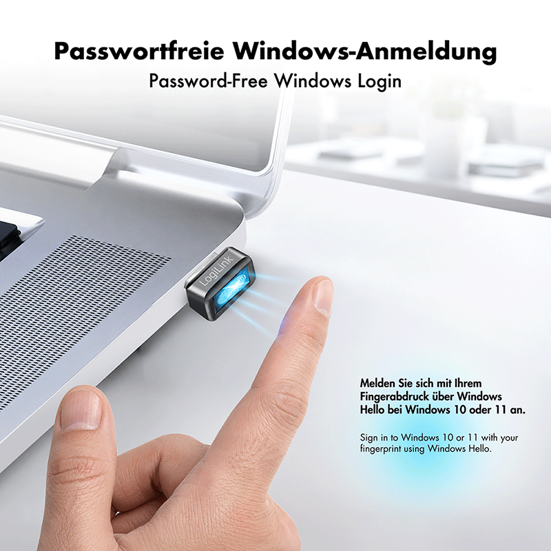 USB-A 2.0 fingerprint reader with Windows Hello support — 7