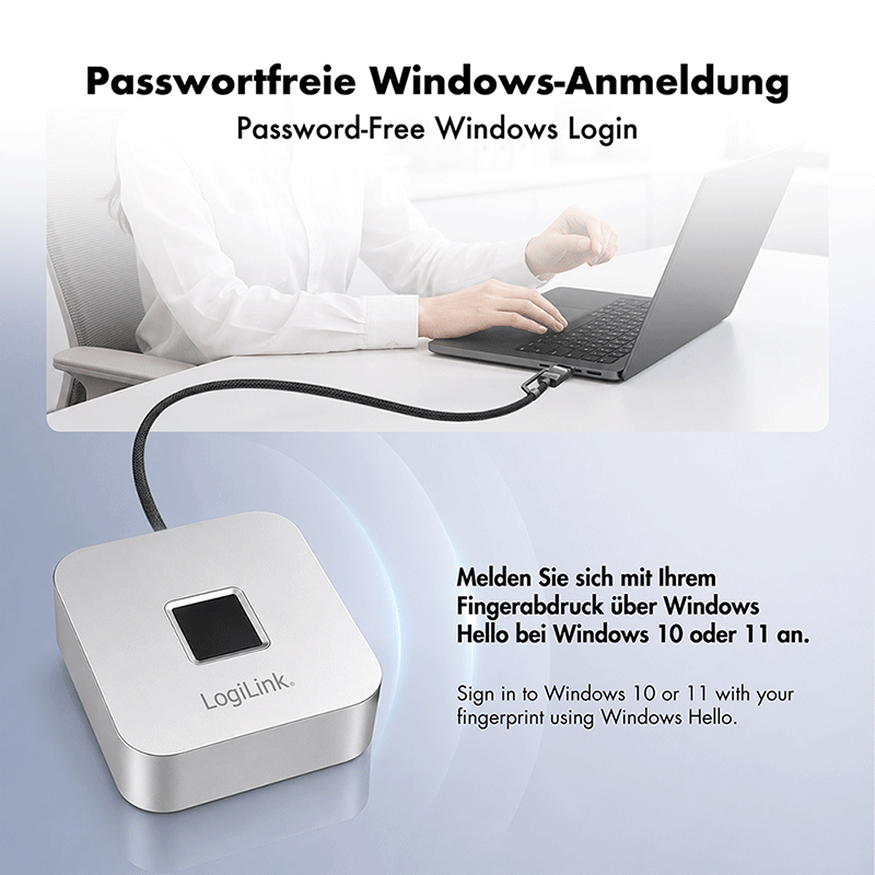 USB-A/C fingerprint reader for Windows Hello — 4