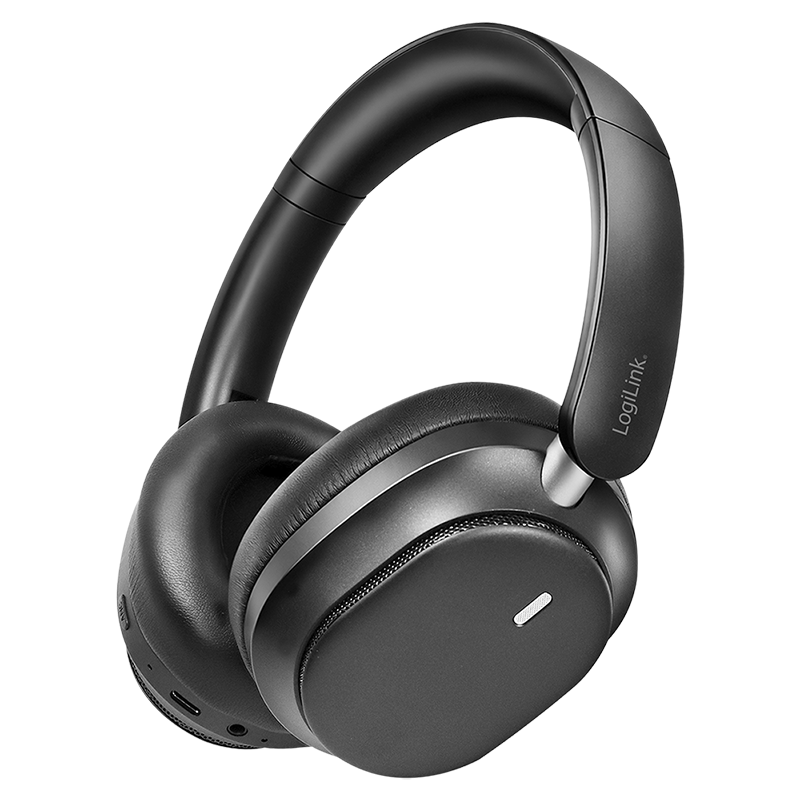 BT 6.0 wireless headset with Hybrid ANC, black — 1