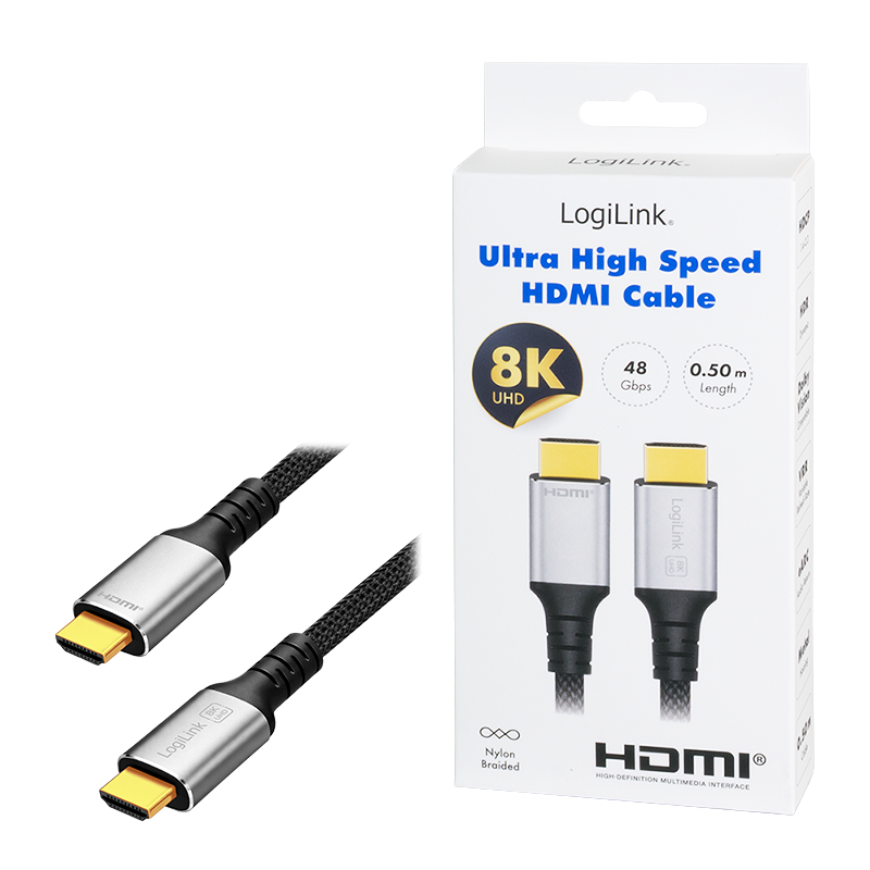 Kabel HDMI-A do HDMI-A Ultra High Speed, 8K/60 Hz, 0,5 m — 9
