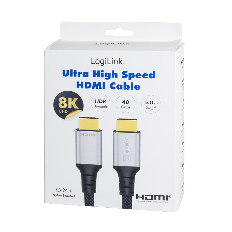 Kabel HDMI-A, 8K/60 Hz, 48 Gbps, 5 m — 8