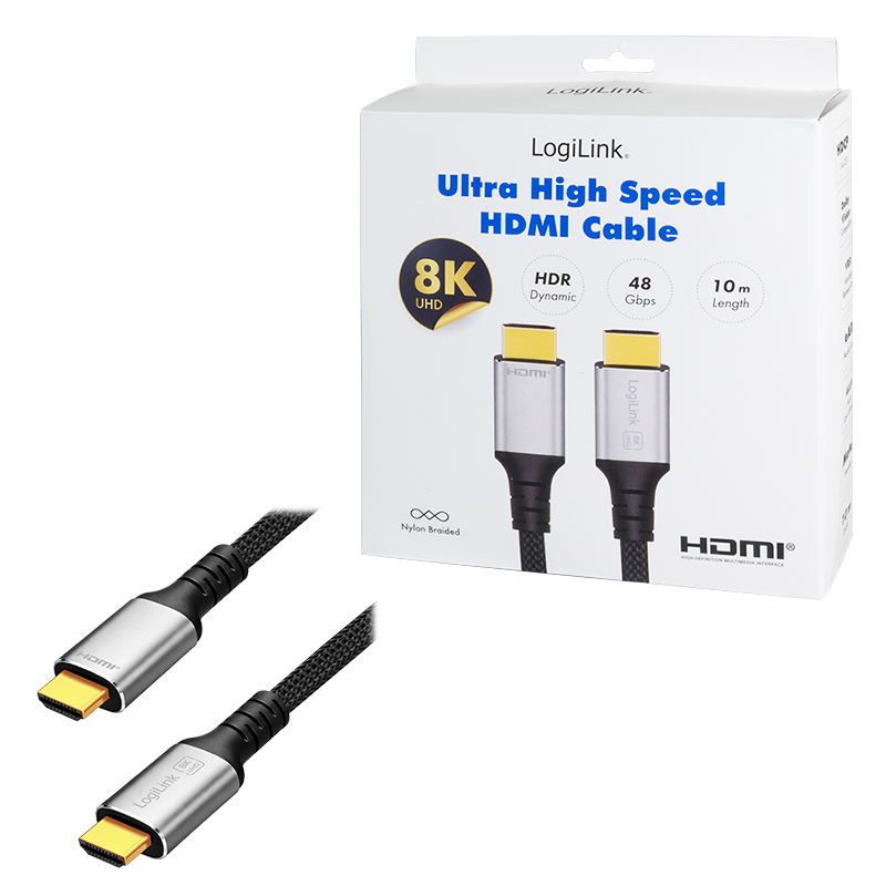 Kabel HDMI-A do HDMI-A, 8K/60 Hz, 48 Gb/s, 10 m — 9