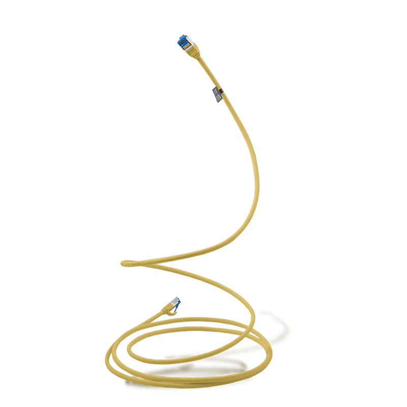 Cat.6A Slim S/FTP LSZH patch cable, yellow, 5.00 m — 5
